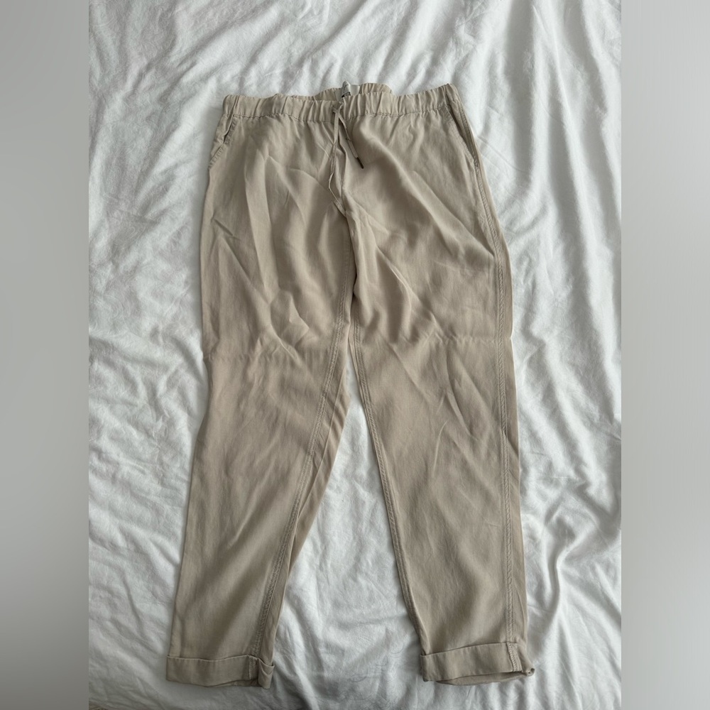 Joie tan summer pants ankle length light weight